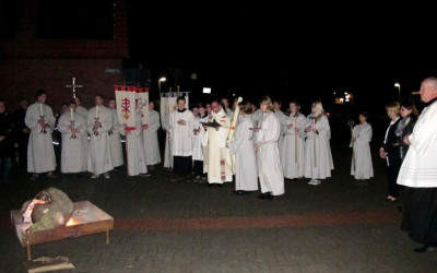 Feier der Osternacht in St. Mauritius